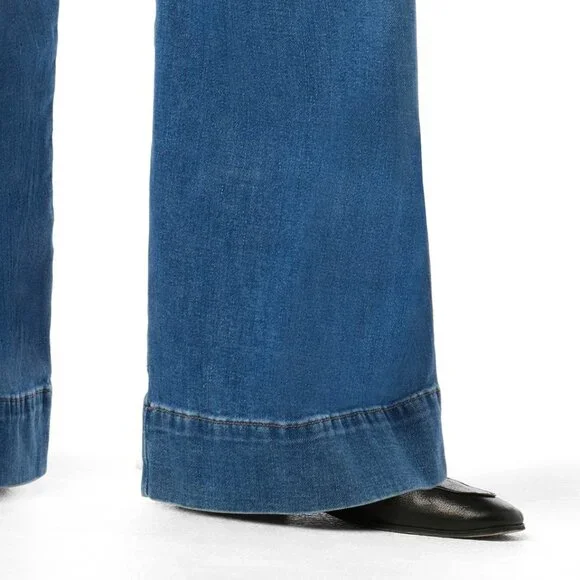 NEW JOE'S The Pleated Denim Trousers Medium Wash for women 764mn - Picture 10 of 10